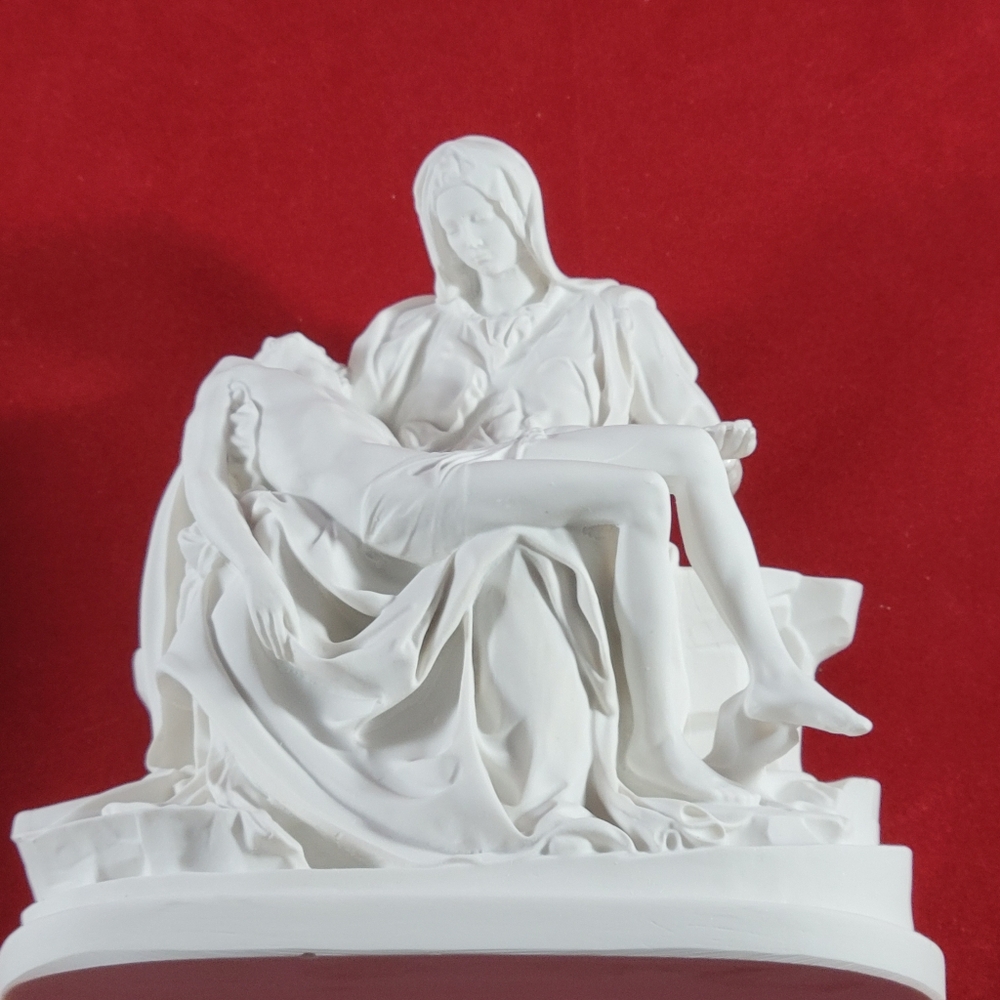 VINTAGE AUSTIN MADE IN ITALY, PIETA SCULPTURE, FIRENZE ITALY, - Picture 5 of 12
